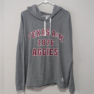 PINK Victorias Secret TEXAS A&M Aggies Hooded Sweatshirt Size Large